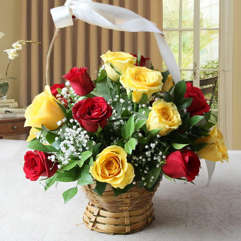 Bouquet of Red and Yellow Roses