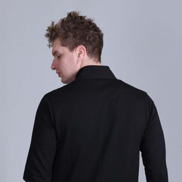 Indian Terrain Full Zipper Lycra Jacket - Black-1