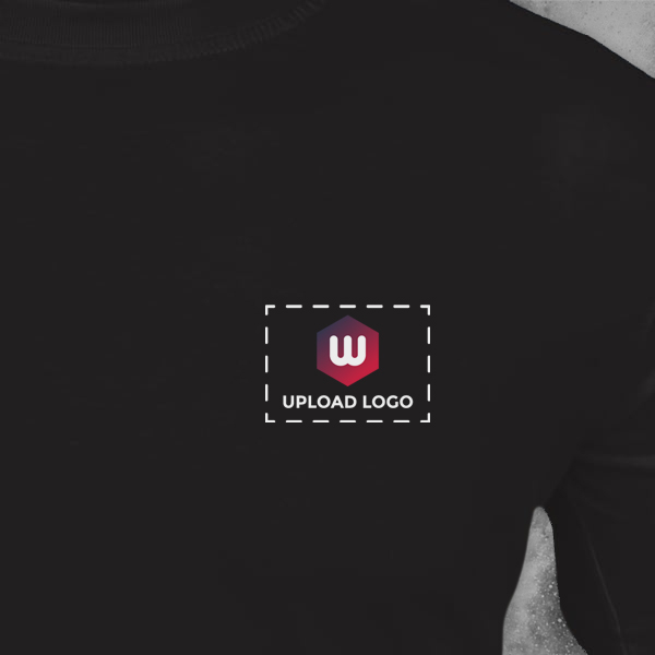 Skinta Fit Half Sleeve Round Neck T-Shirt for Men (Black) - Custom Logo Left Chest-1