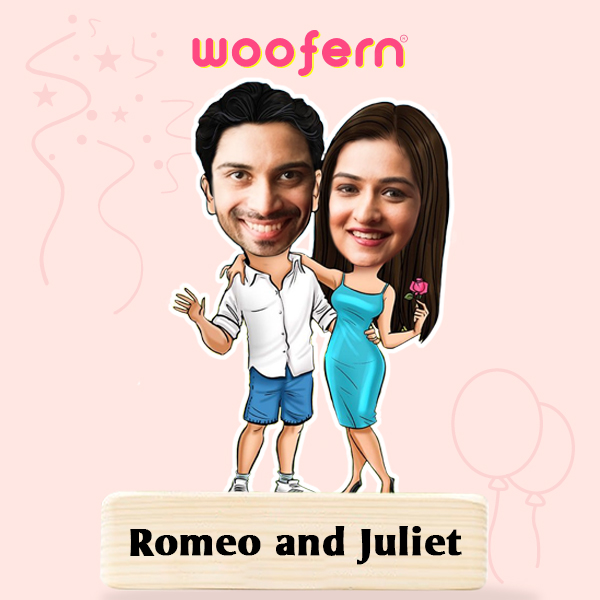 Romeo & Juliet Love Forever Personalized Caricature