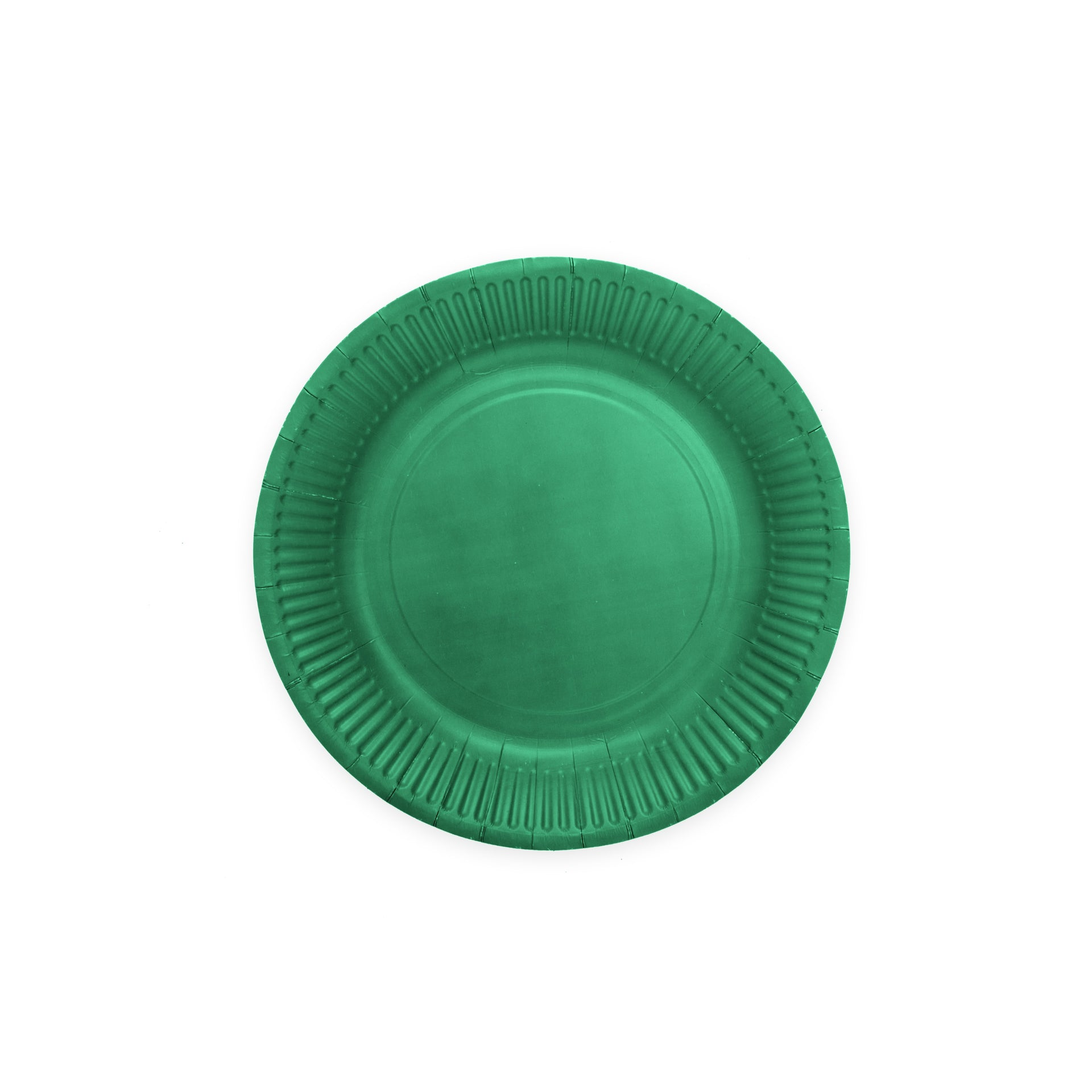 Premium Dark Green Paper Plates 7 Inches - 8 Pc