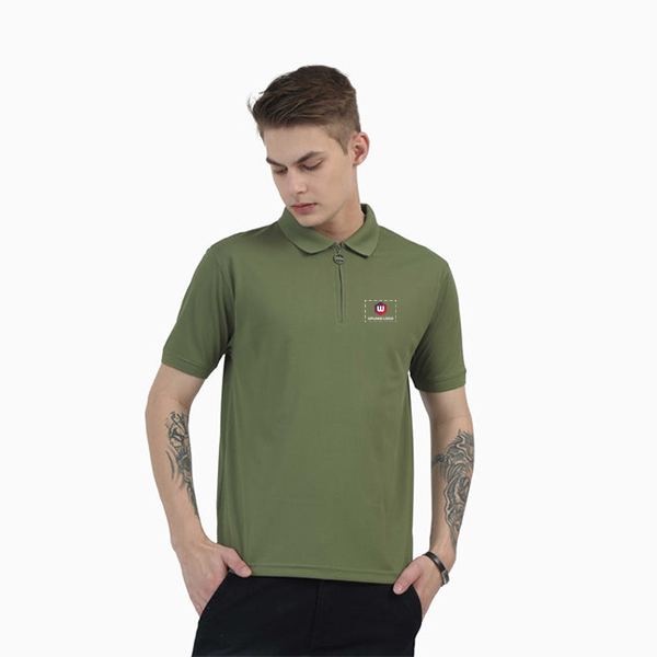 Caslay Quick Dry Polo T-Shirt (Olive Green)
