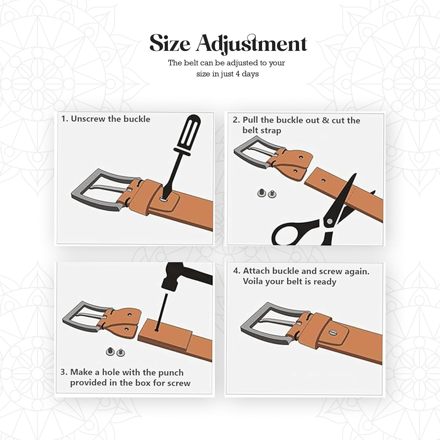 HF Premium Men's Leather Gift Set - Wallet & Belt Combo (Asphalt Black)-6