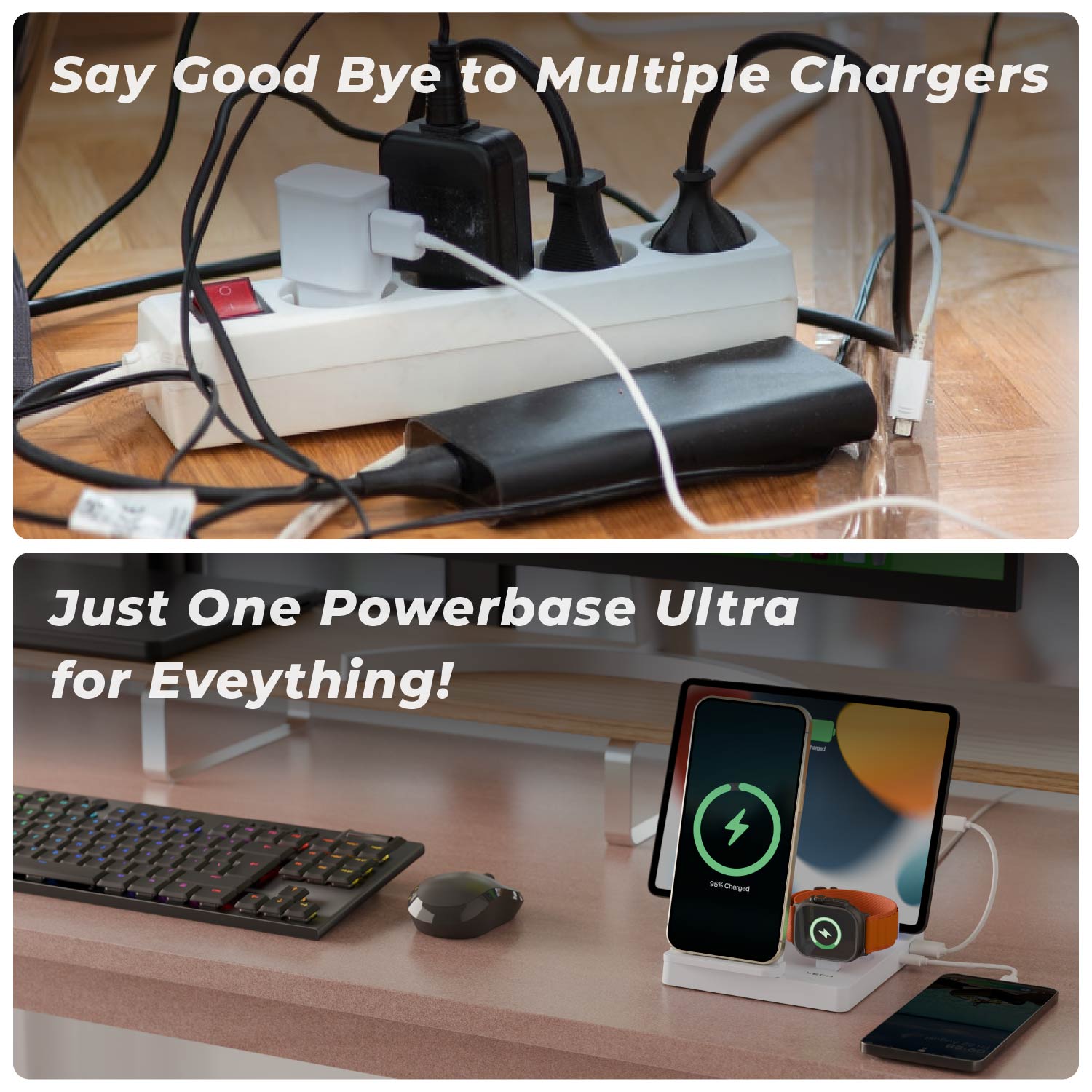 XECH Powerbase Ultra (White) with Custom Logo Branding-5