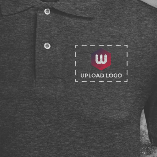 Six Degrees Cotton Polo T-shirt for Men (Charcoal Grey) - Custom Logo Left Chest & Right Arm-2