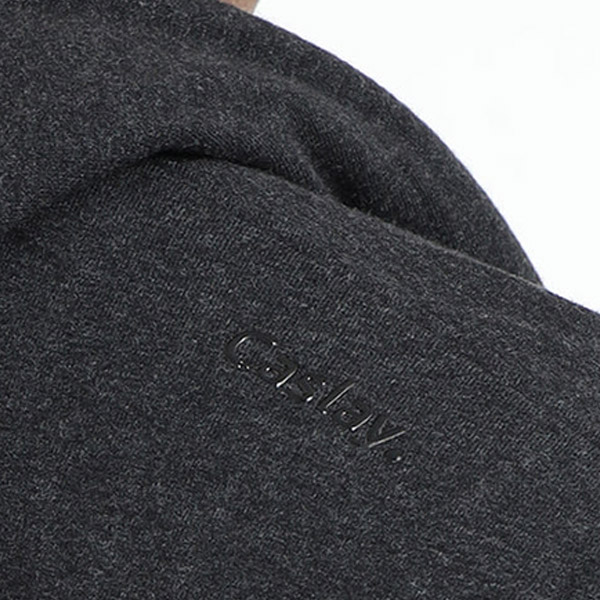 Caslay Zippered Hoodie (Charcoal Melange)-5