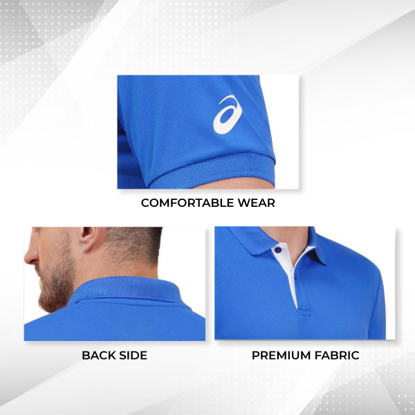 ASICS Premium Polo T-Shirt (Illusion Blue)-2