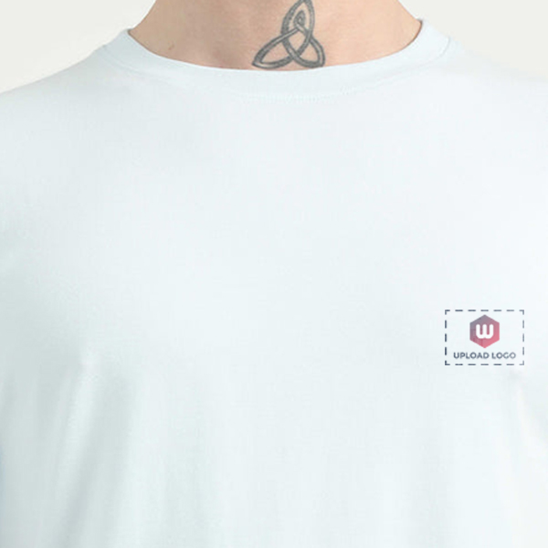 Caslay Organic Crew Neck T-Shirt (Ice Water )-3