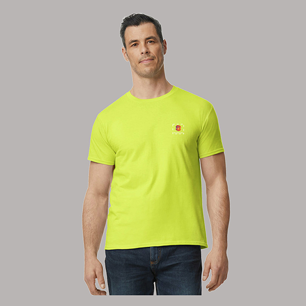 Gildan Softstyle Midweight Adult Round Neck T-Shirt Safety Green