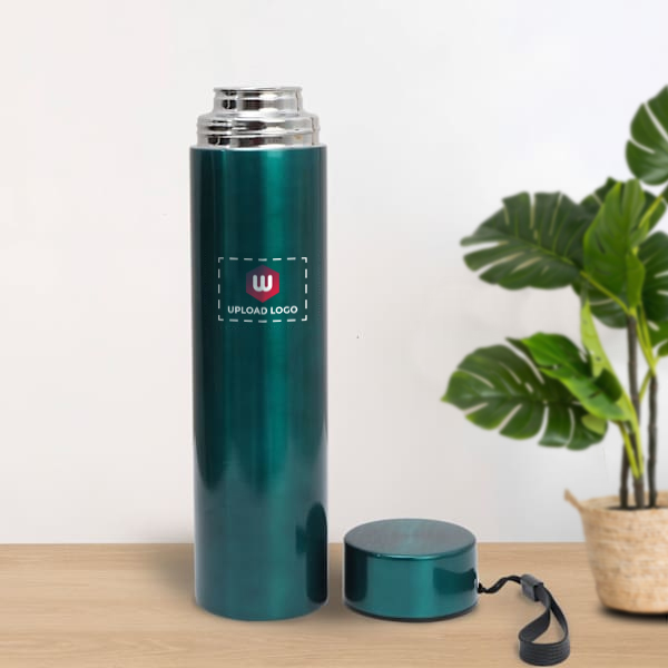Stainless Steel Bottle (Green) - Custom with Logo-2