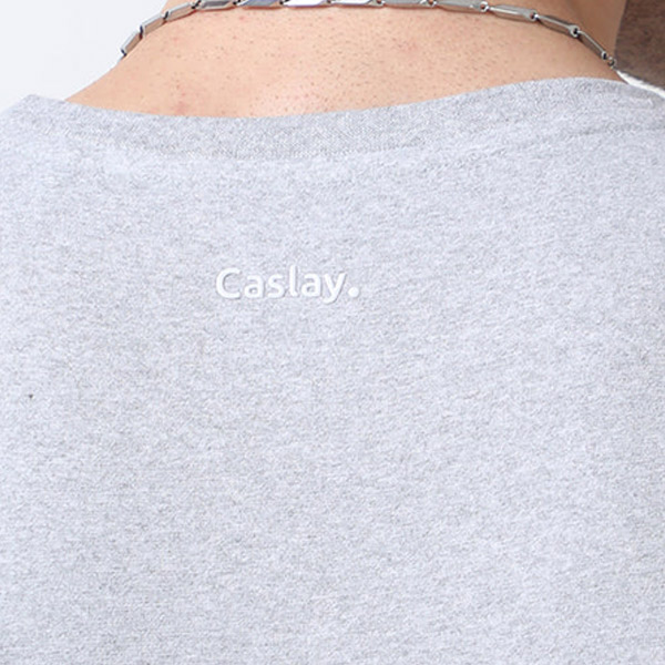 Caslay Crew Neck T-Shirt (Grey Melange)-7
