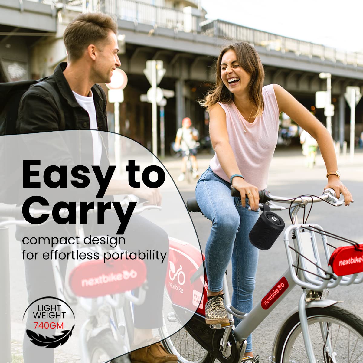 Portronics SoundDrum P 20W Portable Bluetooth Speaker (Black)-8