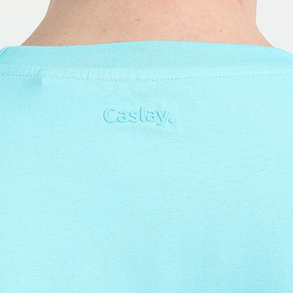Caslay Organic Crew Neck T-Shirt (Curracao Blue)-3