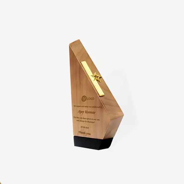Apex Wooden Trophy - Customizable Award for Excellence and Achievement-1