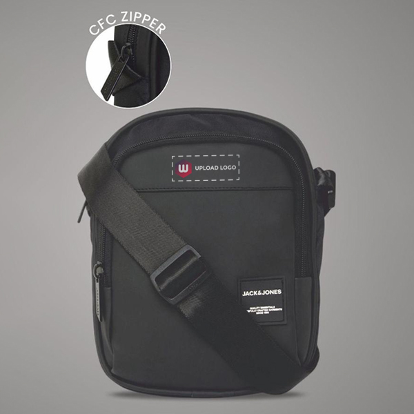 Jack & Jones Artis Sling Bag with Custom Logo - Black-1