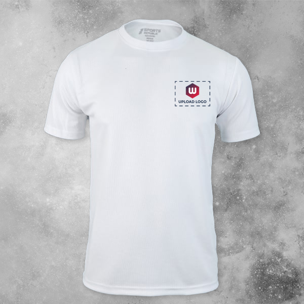 ACTI-RUNN Premium Men's Polyester T-Shirt (White)– Custom Logo