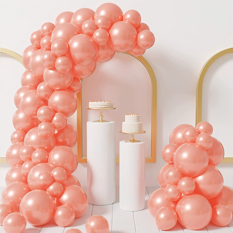 Rose Gold Metallic Balloons for Decoration-(Pack of 100 pc)