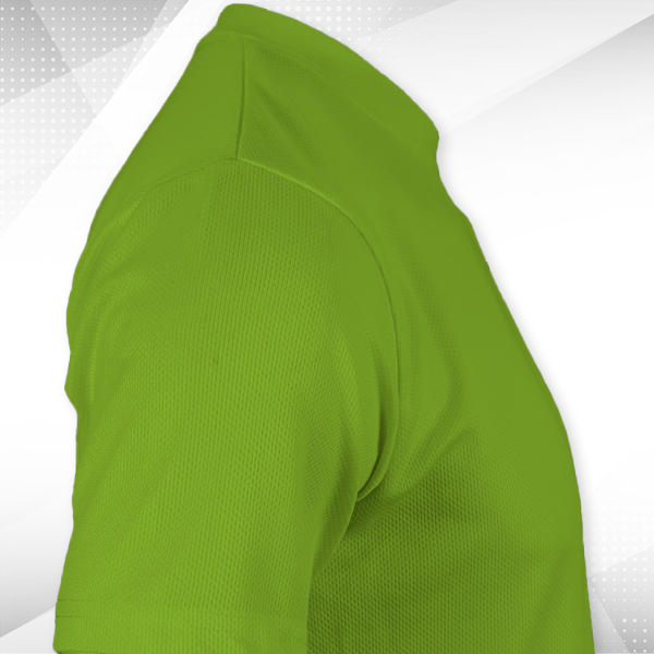 ACTI-RUNN Premium Men's Polyester T-Shirt (Flourscent Green)– Custom Logo-2