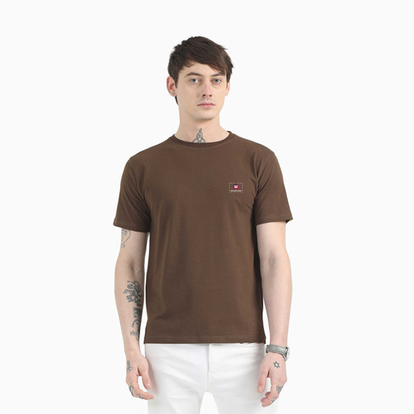 Caslay Organic Crew Neck T-Shirt (Chocolate)