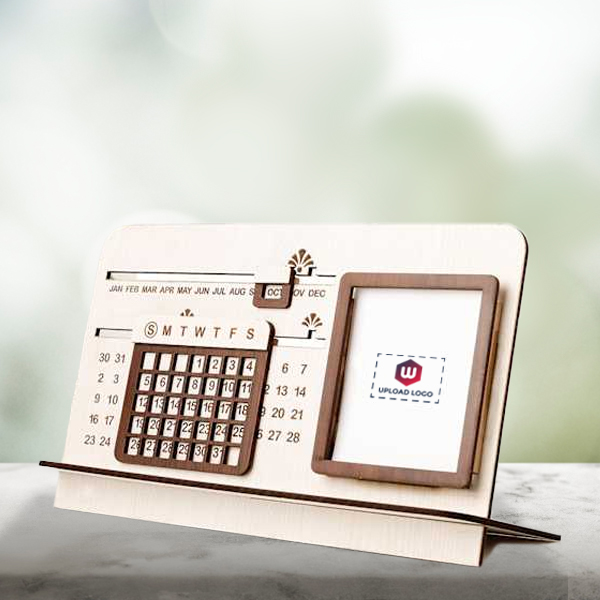 Desk Calendar with Wooden Stand - Customize with logo-2