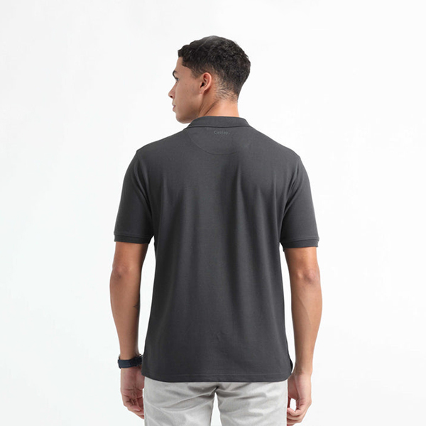 Caslay Organic Polo T-Shirt (Carbon Grey)-3