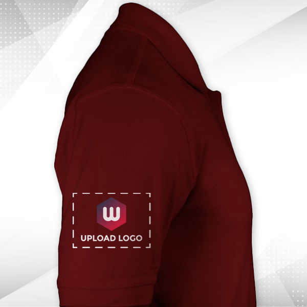 Embroidered Classic Polo T-shirt for Men Maroon – Custom Logo Left Chest & Right Arm-1