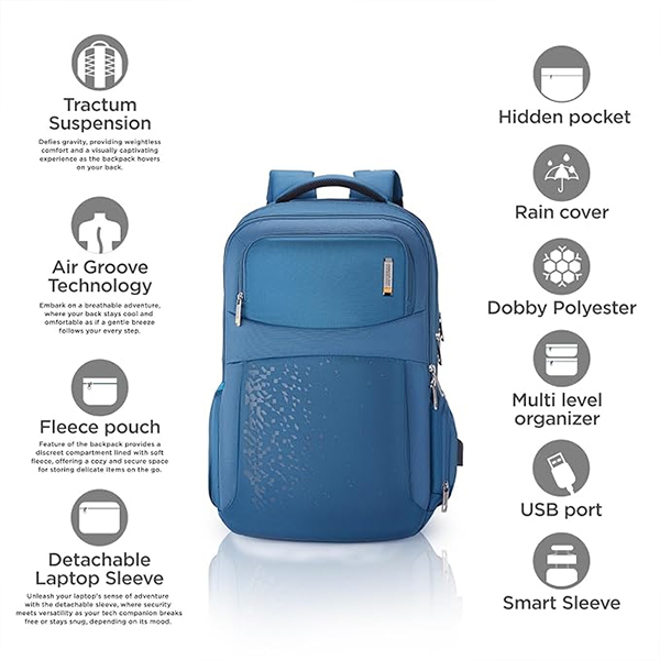 American Tourister Segno VE Laptop Backpack with Custom Logo (Style 02)-1