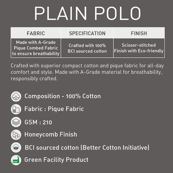 Vero Moda Plain Polo T-Shirt (Black) - Customized Logo Left Chest-2