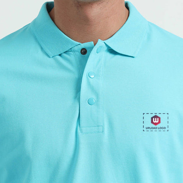 Caslay Organic Polo T-Shirt (Curracao Blue)-5