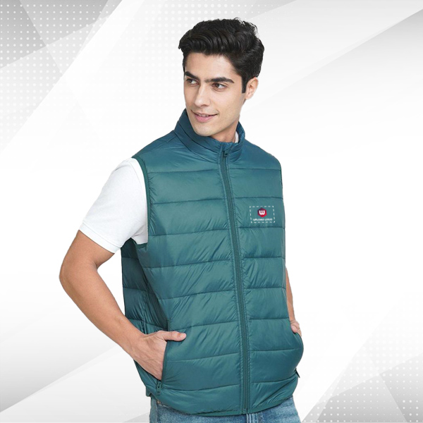 Jack & Jones Ethan Sleeveless Puffer Jacket with Custom Logo- (Petrol)-0