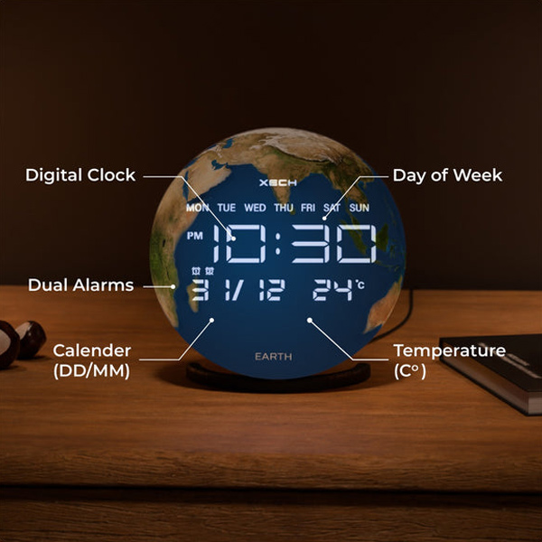 XECH Solaris X (Earth) Desktop Clock Speaker-3
