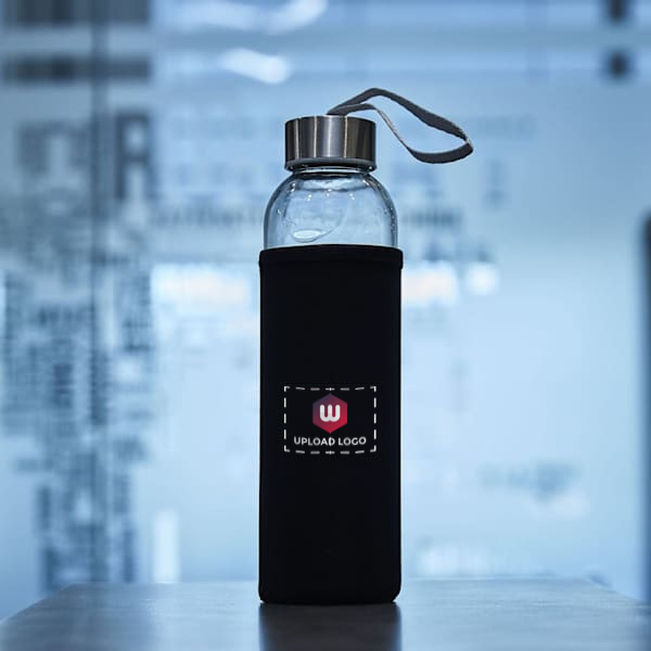 Sleek Glass Bottle With Sleeve - Customized with Logo-1
