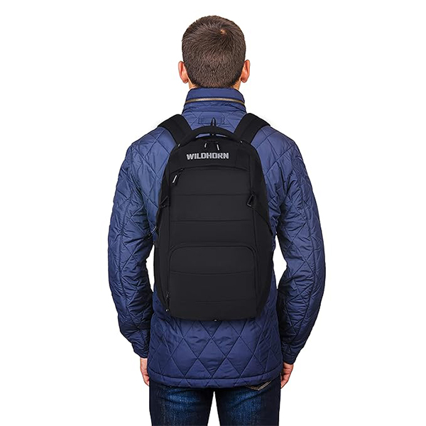 WILDHORN Premium Laptop Backpack (Black)-4