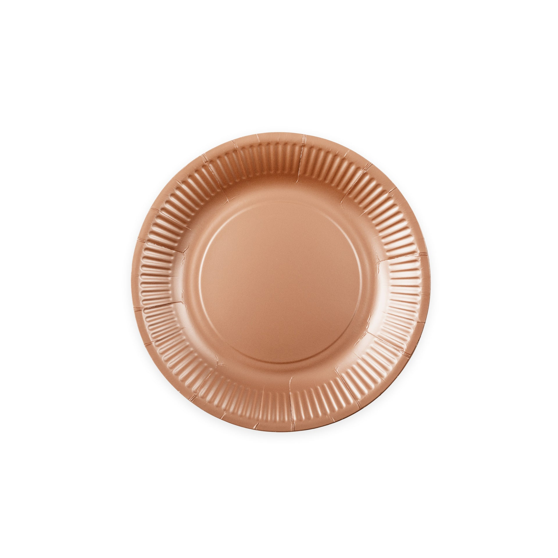 Premium Rose Gold Paper Plates 7 Inches - 8 Pc