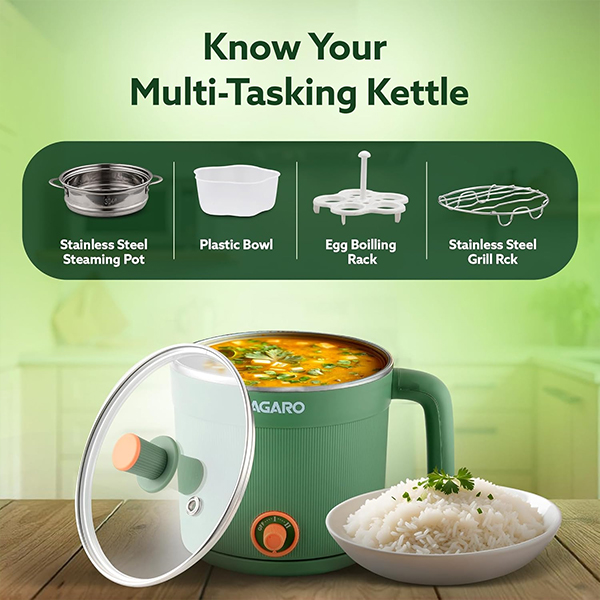 AGARO Regency Multi-Cook Kettle – 1.2L, 600W-1