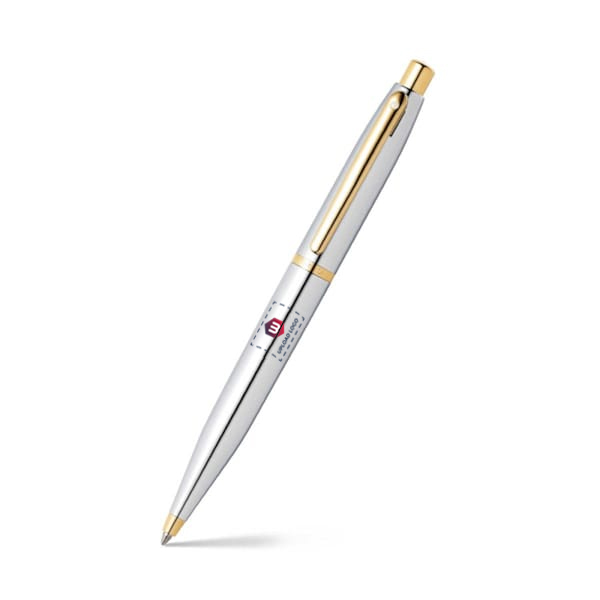 Sheaffer Polished Chrome Ballpoint Pen with Gold-Finish Trim-0