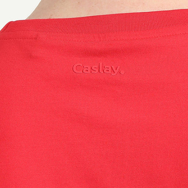 Caslay Organic Crew Neck T-Shirt (Red)-4