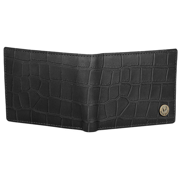 WILDHORN SCOTTSDALE Leather Wallet, Keychain & Pen – Premium Gift for Men (Black Croco)-4