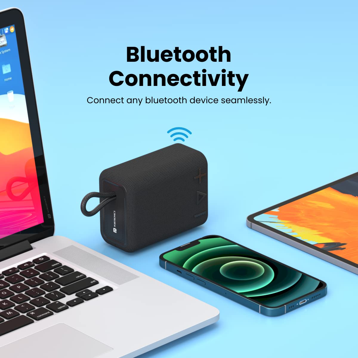 Portronics Breeze 4 Portable 5W Speaker with Mic, 8Hrs Playback (Black)-1