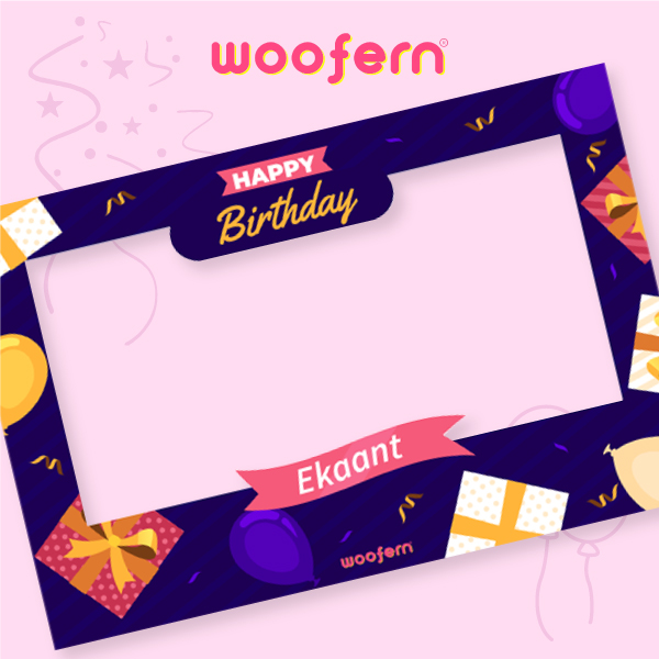 Selfie Booth for Birthday with Custom Name - Size-3*2 ft-2