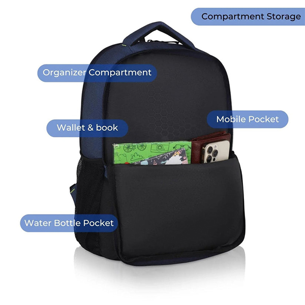 WILDHORN Munich Laptop Backpack (Blue Melange & Black)-1