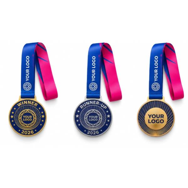 Custom Sports Medals with Personalized Ribbons