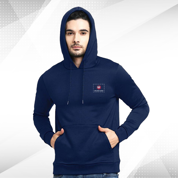 Jack & Jones Asger Hoodie with Custom Logo - Navy Blue-0
