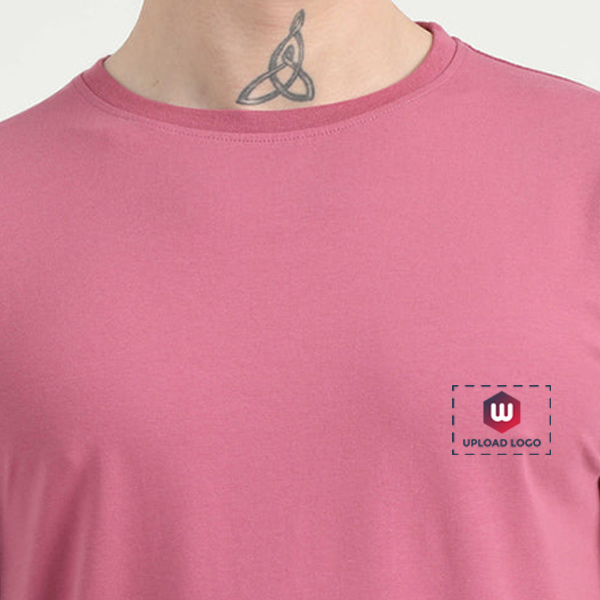 Caslay Organic Crew Neck T-Shirt (Red Violet)-3