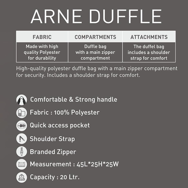 Jack & Jones Arne Duffle Bag with Custom Logo -(Black)-2