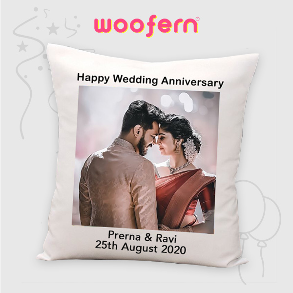 Personalized Anniversary Cushion