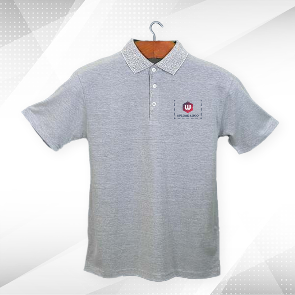 Classic Golf Polo T-shirt for Men Grey – Customize Logo Left Chest-3