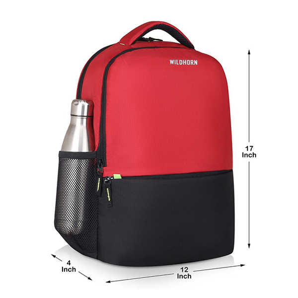 WILDHORN Munich Laptop Backpack (Red & Black)-2