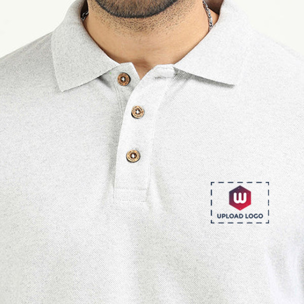 Caslay Polo T-Shirt (White Melange)-7