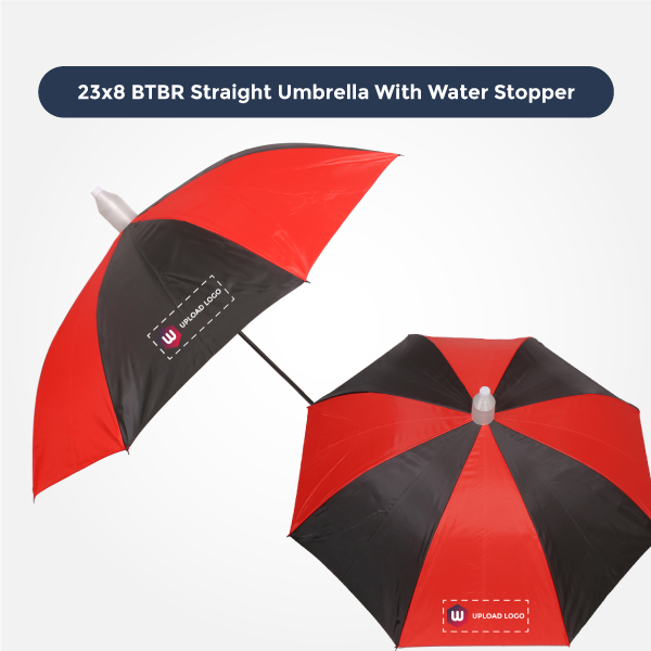 BTBR Straight Promotional Umbrella With Water Stopper - 23x8 Inch-1